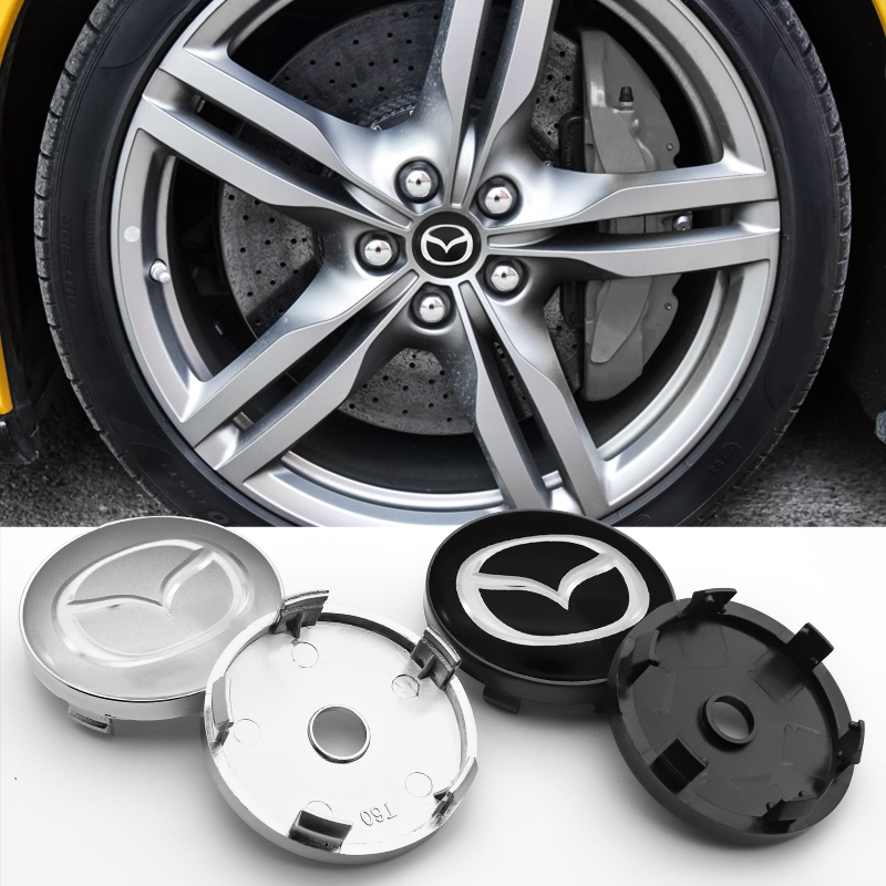 ฝาครอบดุมล้อรถยนต์ 60 มม. สําหรับ Mazda 2 3 6 CX-2 MX-5 CX-5 CX-30 CX-7 CX-8 CX-9 ATENZA 4 ชิ้น