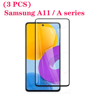 ฟิล์มกระจกนิรภัยกันรอยหน้าจอ แบบเต็มจอ สําหรับ Samsung Galaxy A11 A03S A01 A31 A10S A20S M33 5G M53 5G M52 5G M23 F23 A52S A52 5G (3 ชิ้น)