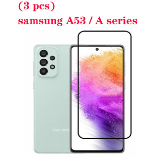 ฟิล์มกระจกนิรภัยกันรอยหน้าจอ แบบเต็มจอ สําหรับ Samsung Galaxy A53 5G M52 5G M22 M31 A73 A33 A13 A23 A03S A02S A01 A11 A21 A31 (3 ชิ้น)