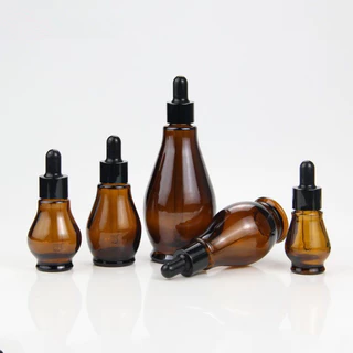 IFA ขวดแก้วดรอปเปอร์ สีชา dropper ขวดแก้วหัวบีบหยด 5 / 10 / 15 / 20 / 30 / 50 / 100 ml