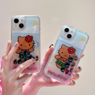 [พร้อมส่ง] เคสโทรศัพท์มือถือหนัง แต่งกลิตเตอร์ ลายการ์ตูนคิตตี้ พร้อมกระจก และสายคล้อง สําหรับ iphone 11 12 13 14 pro max x xr xs max