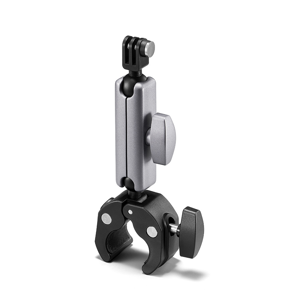 FEICHAO รถจักรยานยนต์ Bracket Mount Supper Clamp Fixing คลิป 360 องศาหมุน Dual Ball Head Magic Arm สําหรับ GoPro สําหรับ Insta360 กล้อง