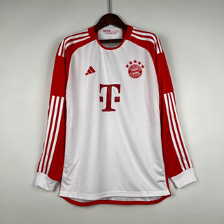 เสื้อกีฬาแขนยาว ลายทีมชาติฟุตบอล Bayern Munich FC 2023-24 ชุดเหย้า