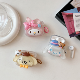 เคสแอร์พอด เคสairpods การ์ตูนน่ารัก  แบบนิ่ม ลายSanrio Cinnamoroll Melody Purin เคสใสสําหรับ Airpods1/2/gen1/gen2/Airpods pro/Airpods3