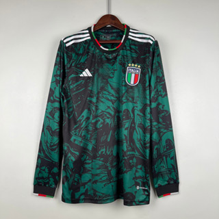 เสื้อกีฬาแขนยาว ลายทีมชาติฟุตบอล Italy 2023