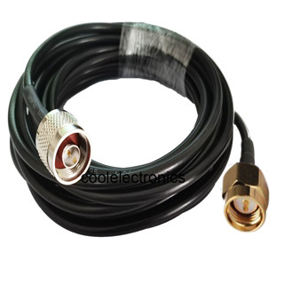 Lmr195 สายเคเบิลโคแอ็กเชียล SMA ตัวผู้ เป็น N ปลั๊กตัวผู้ RF 50ohm 1m 2M 3m 5m 10m 15m