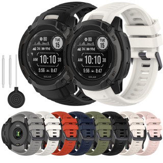 สายนาฬิกาข้อมือซิลิโคน 22 มม. 26 มม. สําหรับ Garmin Instinct 2X Solar Forerunner 965 955 Approach S62 S60