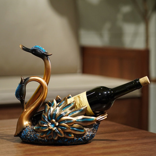 IKEE หงส์สไตล์ยุโรป ชั้นวางไวน์ ของขวัญ ของแต่งบ้าน ตกแต่งโต๊ะทํางาน ของตกแต่งห้องนอน ของแต่งห้อง ของแต่งโต๊ะ นอร์ดิก เครื่องประดับ รูปปั้น โมเดิร์น