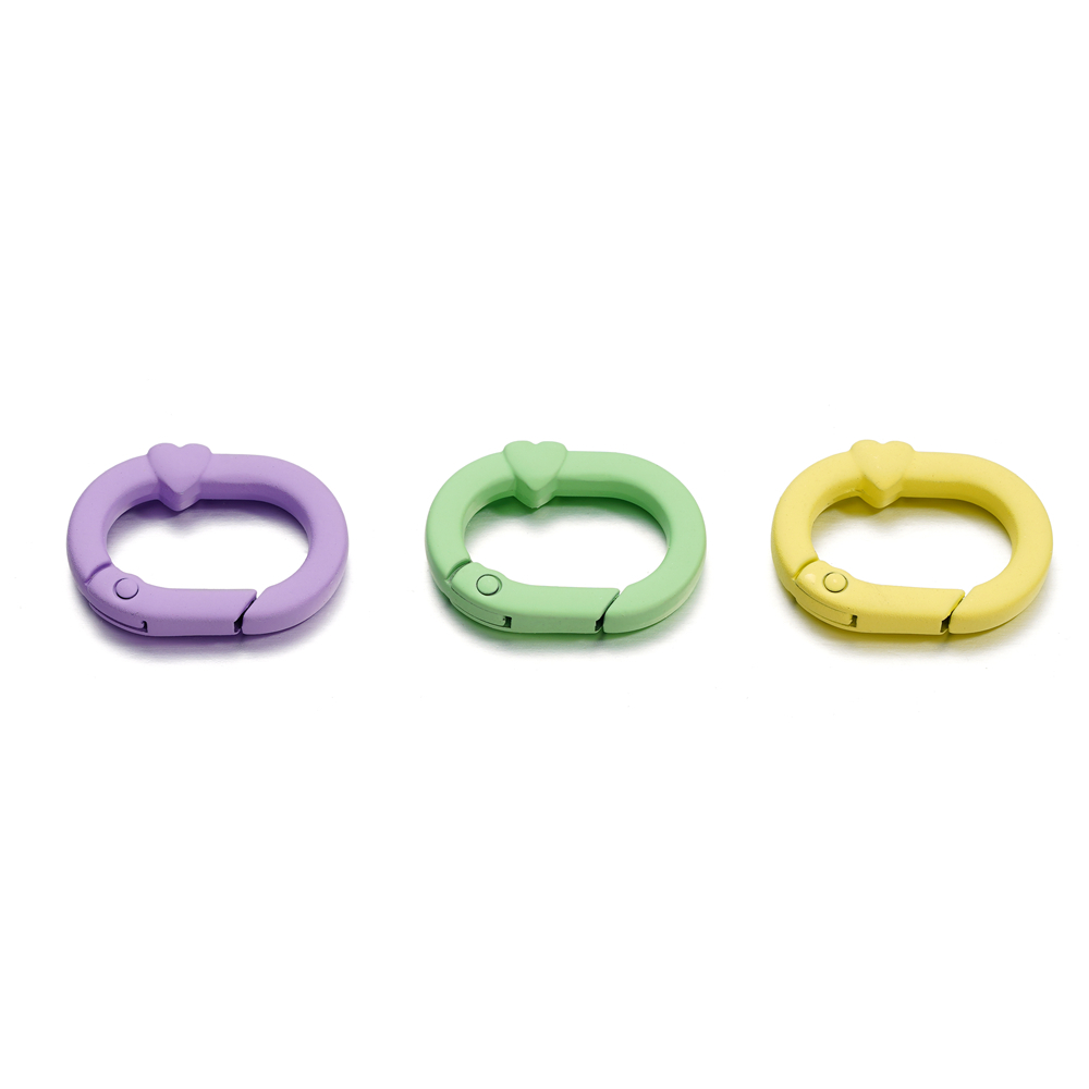 St.kunkka 5 ชิ้น/ถุง ตะขอก้ามปูรูปหัวใจเป็นมิตรกับผิวหนังสีแคนดี้ สําหรับทําเครื่องประดับ DIY - รูปที่ 3