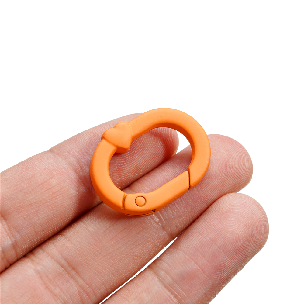 St.kunkka 5 ชิ้น/ถุง ตะขอก้ามปูรูปหัวใจเป็นมิตรกับผิวหนังสีแคนดี้ สําหรับทําเครื่องประดับ DIY - รูปที่ 4