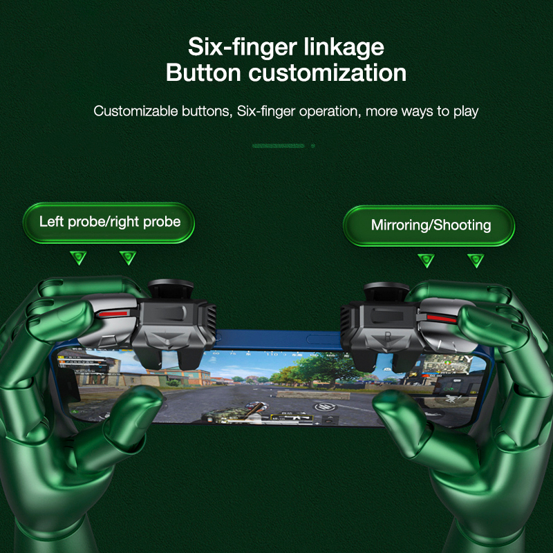 Bluewow G21 จอยสติ๊กควบคุมเกมมือถือ ปุ่มกด L1R1 สําหรับ iPhone Android
