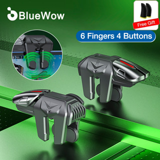 Bluewow G21 จอยสติ๊กควบคุมเกมมือถือ ปุ่มกด L1R1 สําหรับ iPhone Android