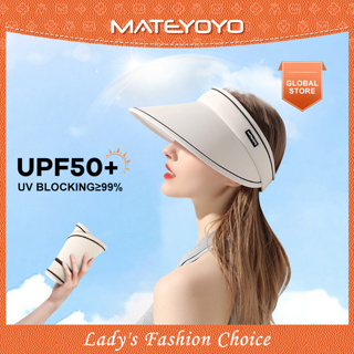 Mateyoyo หมวกปีกกว้าง หมวกกันแดด ป้องกันรังสียูวี พับได้ สําหรับผู้หญิง