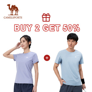 CAMEL SPORTS แห้งเร็ว กีฬา เสื้อยืด ยิม ฟิตเนส เสื้อเทรนเนอร์ วิ่ง ผู้ชาย ผู้หญิง ระบายอากาศ ชุดกีฬา