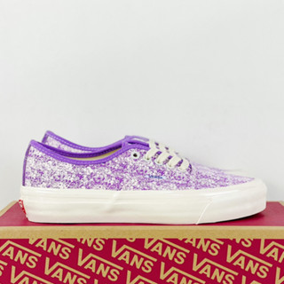 Vans Vault Og Genuine Lx Snowflake Series Pickle Process Original รองเท้าผ้าใบลําลอง ข้อสั้น สีขาว สีม่วง สไตล์วินเทจ