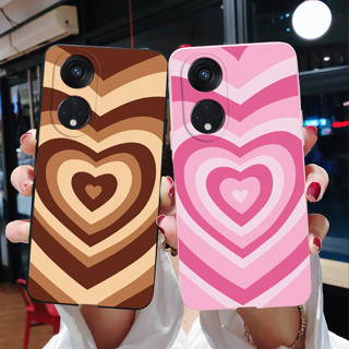 เคสโทรศัพท์มือถือ ซิลิโคนนิ่ม ผิวด้าน ลายหัวใจ แฟชั่น สําหรับ Oppo Reno8 T 5G 2023 Reno 8T 8 T 4G 5G