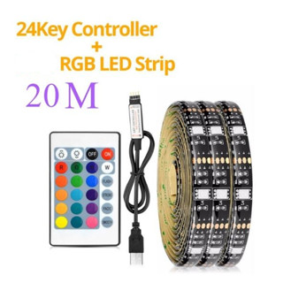 แถบไฟ LED RGB 20 เมตร พร้อมส่งในไทย ส่งเร็ว แถบไฟ RGB เปลี่ยนสีได้ ขนาด 10 ม. 5 ม. รุ่น 5050 2835 3535 สําหรับตกแต่งห้อง