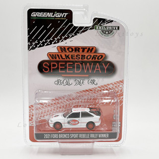 Greenlight โมเดลรถยนต์จําลอง 1:64 Ford Bronco Sport Rebelle Rally Winner Replica ของเล่นสะสม 2021