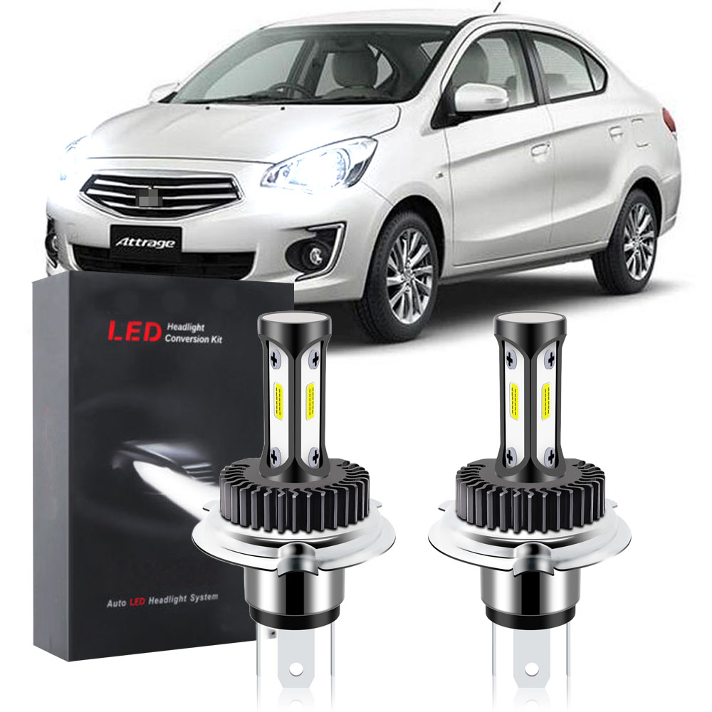 สําหรับ Mitsubishi Attrage 2010-2019 ด้านหน้าไฟหน้ารถหลอดไฟ - T12 6000K LED Bulbs Kit เปลี่ยนฮาโลเจนสีขาว (1 คู่)