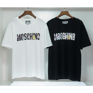 Moschin0 เสื้อยืดแขนสั้น ผ้าฝ้าย พิมพ์ลาย แฟชั่นสําหรับผู้ชาย และผู้หญิง