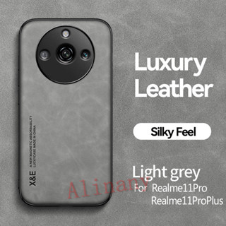 กรณี Realme 11 Pro Plus 5G Case Hard Silicone PU Leather Back Cover Realme 11 Pro+ Plus 5G กันกระแทก เคสโทรศัพท์