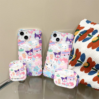 SANRIO เคสหูฟัง ทรงสี่เหลี่ยม ลายซานริโอ้ สําหรับ Apple AirPods Pro2 Pro AirPods 1 2 AirPods 3