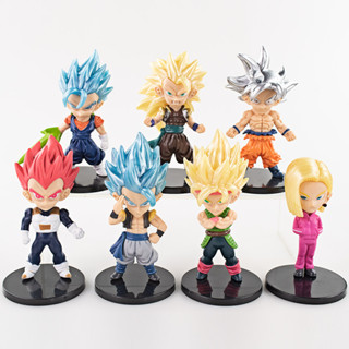 โมเดลฟิกเกอร์ อนิเมะดราก้อนบอล Z Goku Android 18 Son Goku Vegeta IV Super Saiyan ขนาด 11 ซม. สําหรับเด็ก เก็บสะสม 7 ชิ้น ต่อชุด