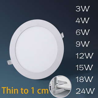 แผงไฟ Led 18W 24W ทรงกลม บางพิเศษ สองสี สําหรับติดเพดาน ห้องครัว ห้องนั่งเล่น