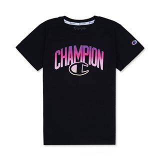 Champion เสื้อยืดลําลอง แขนสั้น พิมพ์ลายโลโก้ตัวอักษร ไล่โทนสี หลากสี แฟชั่นสําหรับผู้ชาย และผู้หญิง GT18H-586416