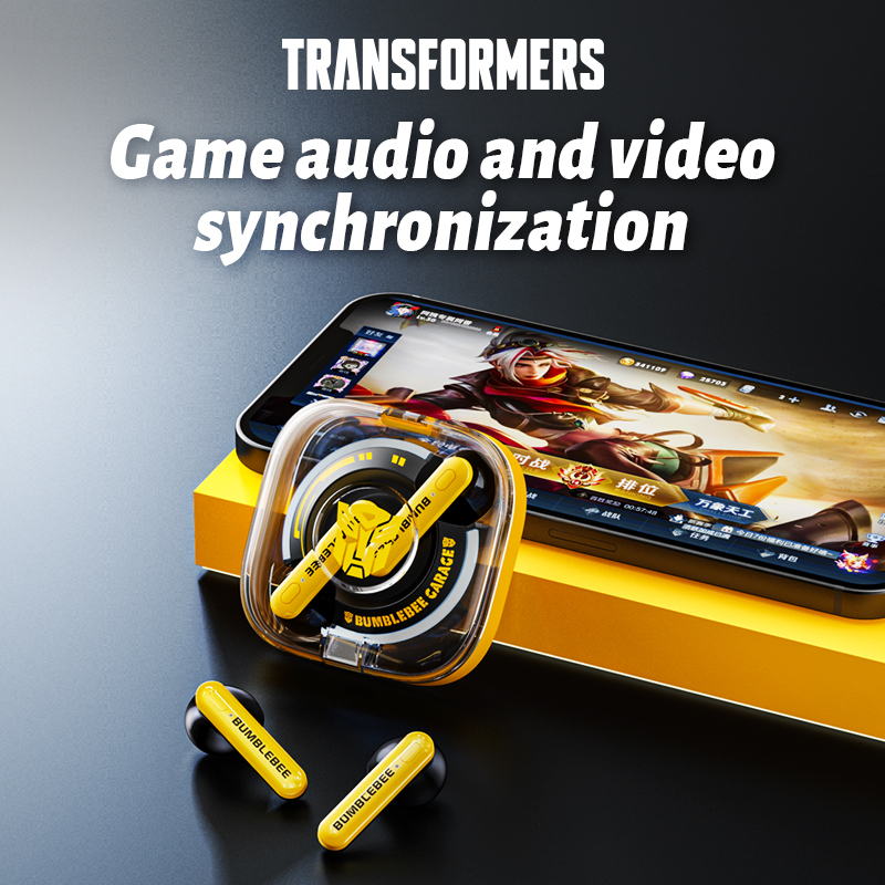 Transformers TF-T03 หูฟังสําหรับเล่นเกม ลดเสียงรบกวน HIFI เสียงสเตอริโอ พร้อมไมโครโฟน บลูทูธ 5.3 หูฟังบลูทูธไร้สาย - รูปที่ 4