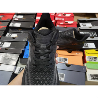 Hoka one Clifton 9 รองเท้าผ้าใบลําลอง ข้อสั้น ระบายอากาศ กันกระแทก สีดํา เหมาะกับการวิ่ง เล่นกีฬา