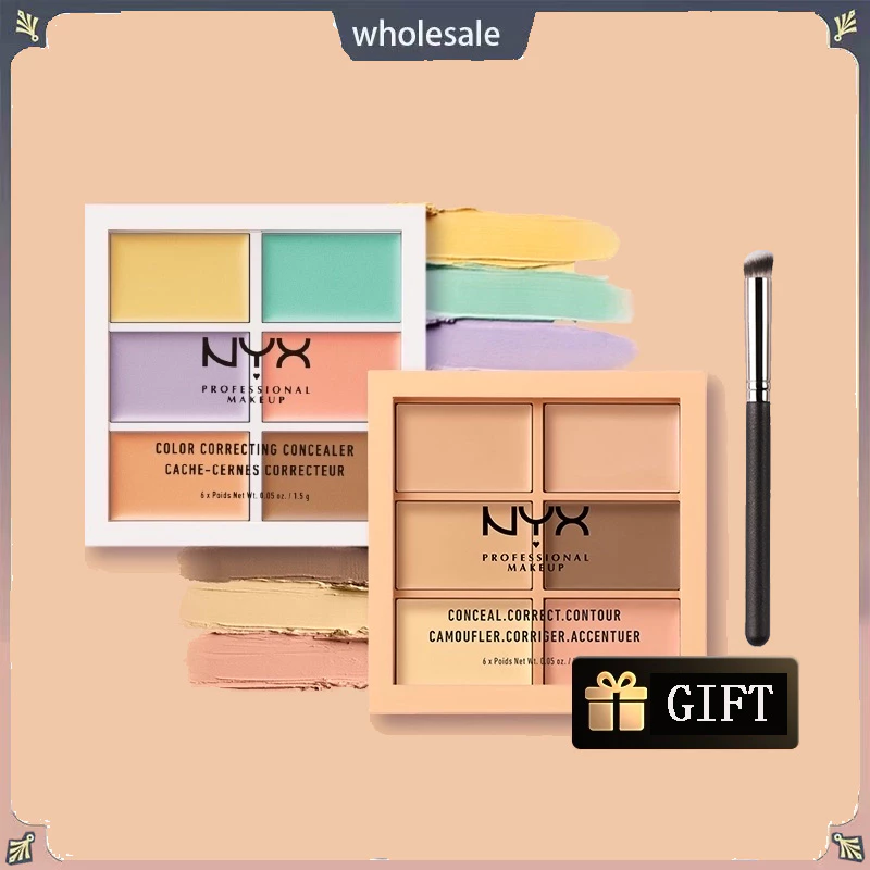 ☪ NYX คอนซีลเลอร์พาเลท อเมริกัน NYX คอนซีลเลอร์พาเลทไฮไลท์ซ่อมแซมครอบคลุมสิวรอยคล้ำจุดด่างดำ
