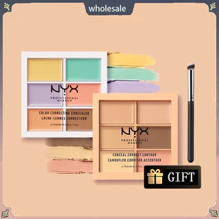 ☪ NYX คอนซีลเลอร์พาเลท อเมริกัน NYX คอนซีลเลอร์พาเลทไฮไลท์ซ่อมแซมครอบคลุมสิวรอยคล้ำจุดด่างดำ