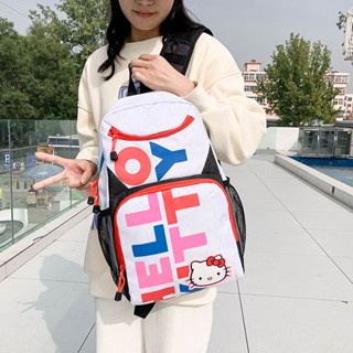 กระเป๋าเป้สะพายหลัง พิมพ์ลายการ์ตูน Hello Kitty น่ารัก แฟชั่นสําหรับผู้หญิง