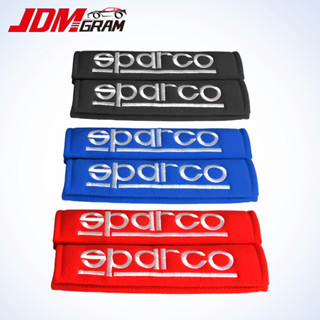 Sparco ปลอกหุ้มเข็มขัดนิรภัยรถยนต์ แบบนิ่ม เพื่อความปลอดภัย 2 ชิ้น