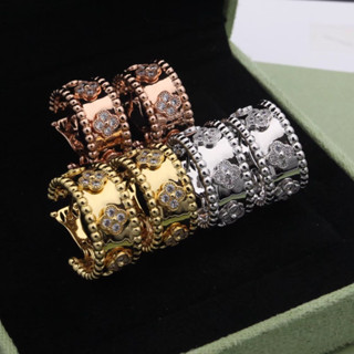 ใหม่ V&amp;CA Kaleidoscope ต่างหูแฟชั่น เข็มเงิน 925 ต่างหูปุ่มเดิม