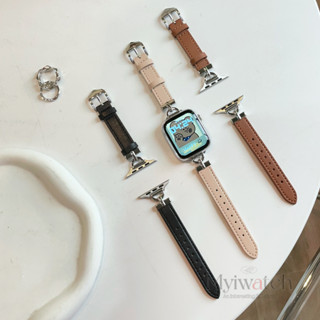 สายนาฬิกาข้อมือหนัง สําหรับ iwatch 8 7 6 5 SE 4 3 2 1 iwatch 41 มม. 45 มม. 44 มม. 40 มม. 38 มม. 42 มม.