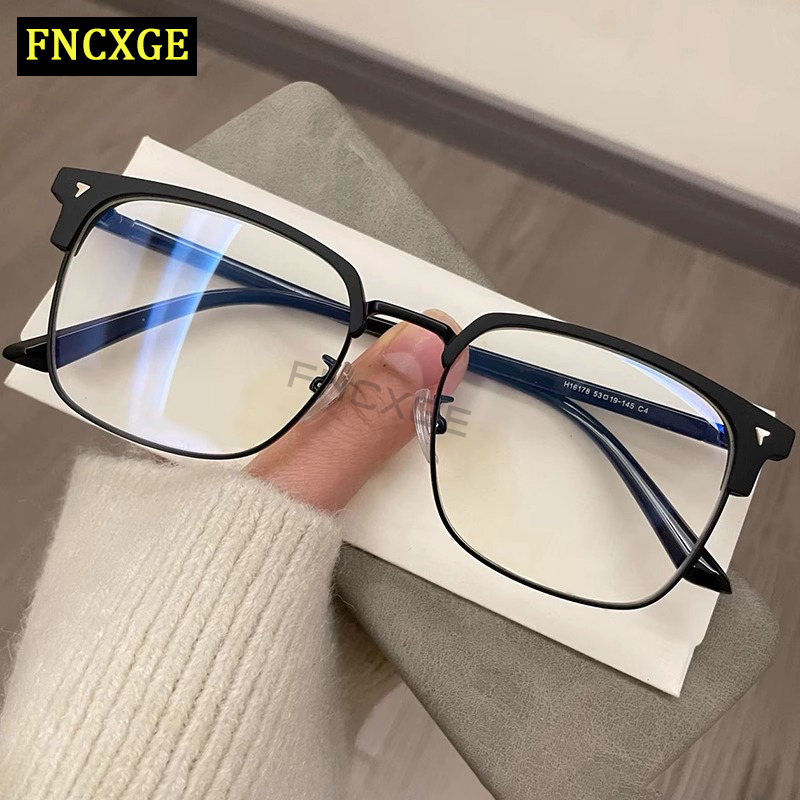 Fncxge โฟโตโครมิก ป้องกันรังสี สายตาสั้น แว่นตาสําหรับผู้หญิง ผู้ชาย แว่นตากันแดด กรอบแว่นตา เปลี่ยนเลนส์ได้ แว่นตาคอมพิวเตอร์ ป้องกันแสงสีฟ้า แบบดั้งเดิม