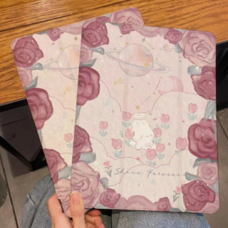 🔥พร้อมส่ง🔥เคสไอแพท flower pattern ลายการ์ตูนใส่ปากกาได้ รุ่น ipadmini6 ipad10.9 Air1 gen9 Pro9.7 10.2 gen7 gen8 10.5 Air3 ipadAir4 iPad Air5 10.9inch  Pro11