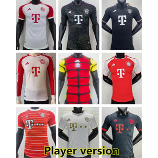 เสื้อกีฬาแขนสั้น ลายทีมฟุตบอล Bayern Munich Munchen Jersey 22-23 23 24 ชุดเยือน