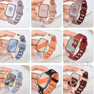 【25 สี】สายนาฬิกาข้อมือซิลิโคน แบบนิ่ม ลายโดนัท สําหรับ iwatch 8 7 6 5 SE 4 3 2 1 iwatch 49 มม. 41 มม. 45 มม. 44 มม. 40 มม. 38 มม. 42 มม.