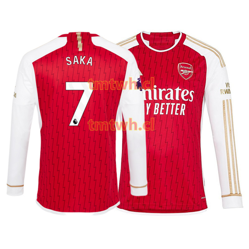 เสื้อเชิ้ตแขนยาว ลายทีมชาติฟุตบอล Arsenal สีแดง สําหรับผู้ชาย 2023
