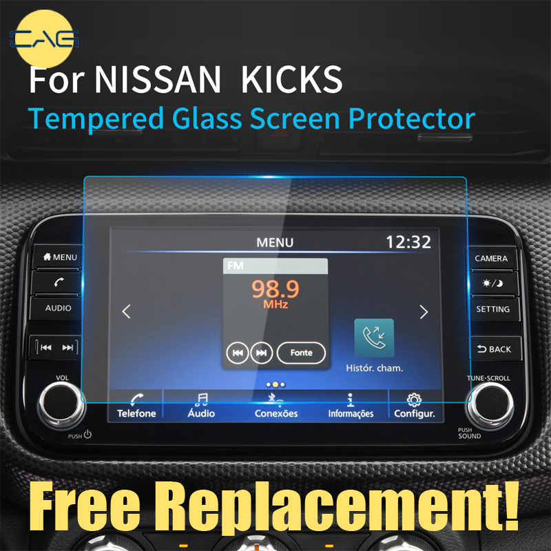Nissan Kicksกระจกนิรภัยป้องกันหน้าจอฟิล์มสําหรับNissan Kicks 2021 2022 2023 รถวิทยุGPSนําทางภายในรถอุปกรณ์เสริม