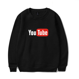 Youtube เสื้อกันหนาว ผ้าฝ้าย สไตล์ฮิปฮอป สตรีท พลัสไซซ์ XXS-4XL 1612A