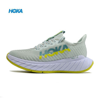 HOKA ONE ONE รองเท้าวิ่ง ระบายอากาศ ดูดซับแรงกระแทก สําหรับผู้ชาย และผู้หญิง【Carbon X3】