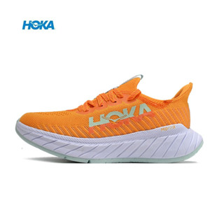 HOKA ONE ONE รองเท้าวิ่ง ระบายอากาศ ดูดซับแรงกระแทก สําหรับผู้ชาย และผู้หญิง【Carbon X3】