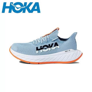 HOKA ONE ONE รองเท้าวิ่ง ระบายอากาศ ดูดซับแรงกระแทก สําหรับผู้ชาย และผู้หญิง【Carbon X3】