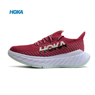 HOKA ONE ONE รองเท้าวิ่ง ระบายอากาศ ดูดซับแรงกระแทก สําหรับผู้ชาย และผู้หญิง【Carbon X3】