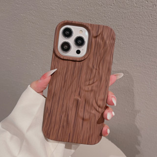 เคสโทรศัพท์มือถือหนัง TPU ลายไม้ หรูหรา สําหรับ iphone 14 pro max 13Promax 12 13 pro max