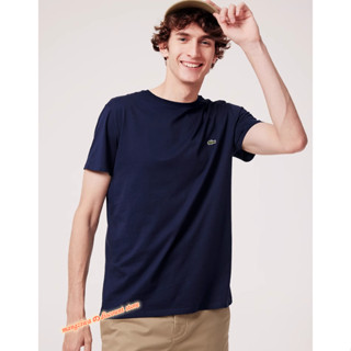 เสื้อยืดแขนสั้น Lacoste แฟชั่นสําหรับผู้ชาย